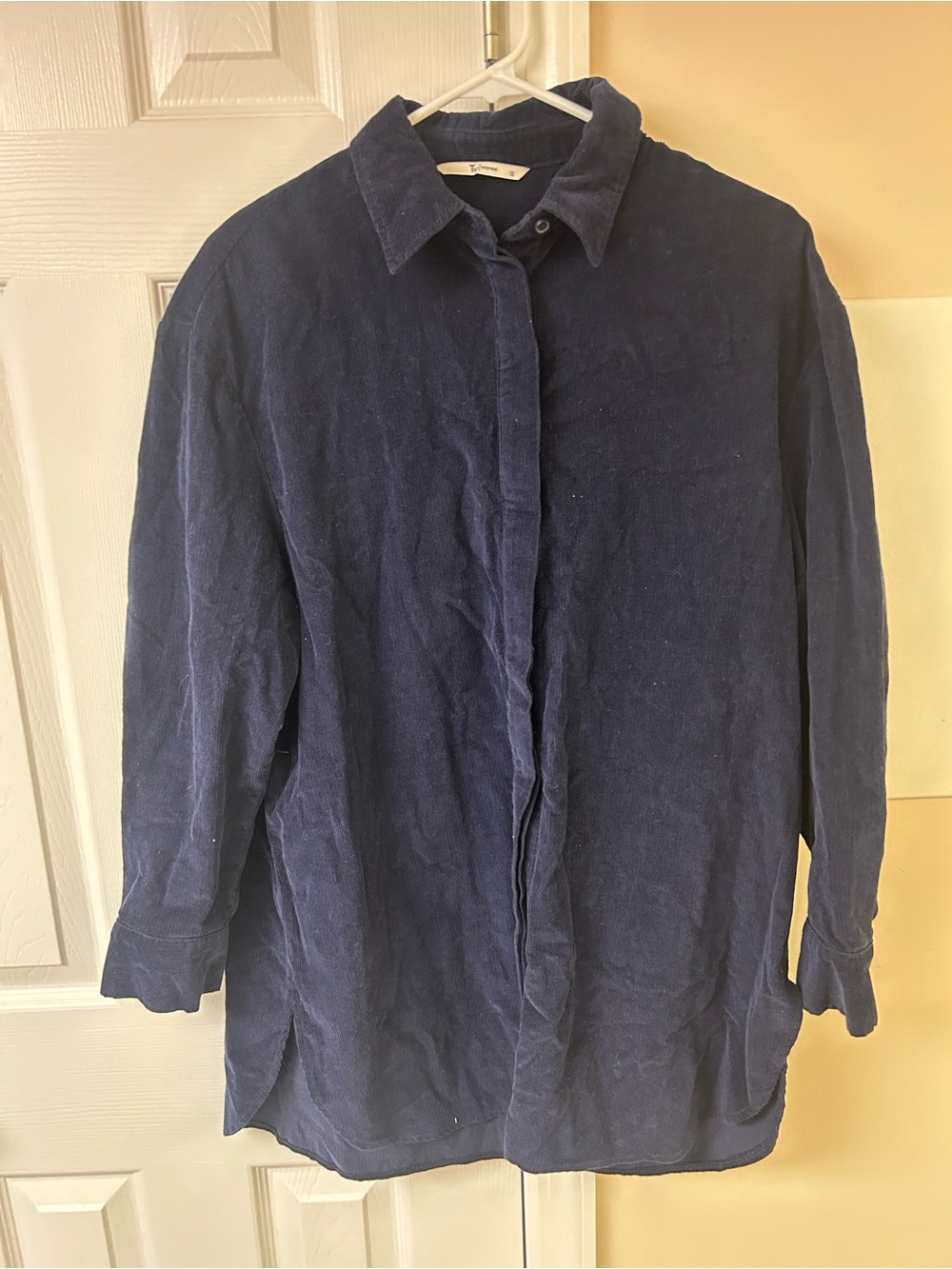 Tu Woman Blue Corduroy Shacket Size 12